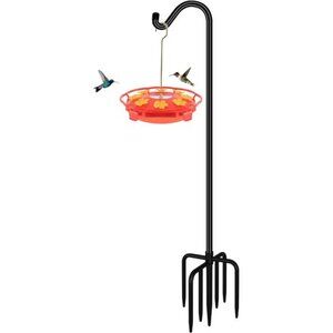 Upgrade Version Adjustable Shepherds Hook Bird Feeder Pole with 7